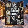 Billie Eilish Pattern Blanket for Home Decoration, Bed, Sofa, Car Travel, Camping, Suitable for All Seasons, Birthday Christmas Gift