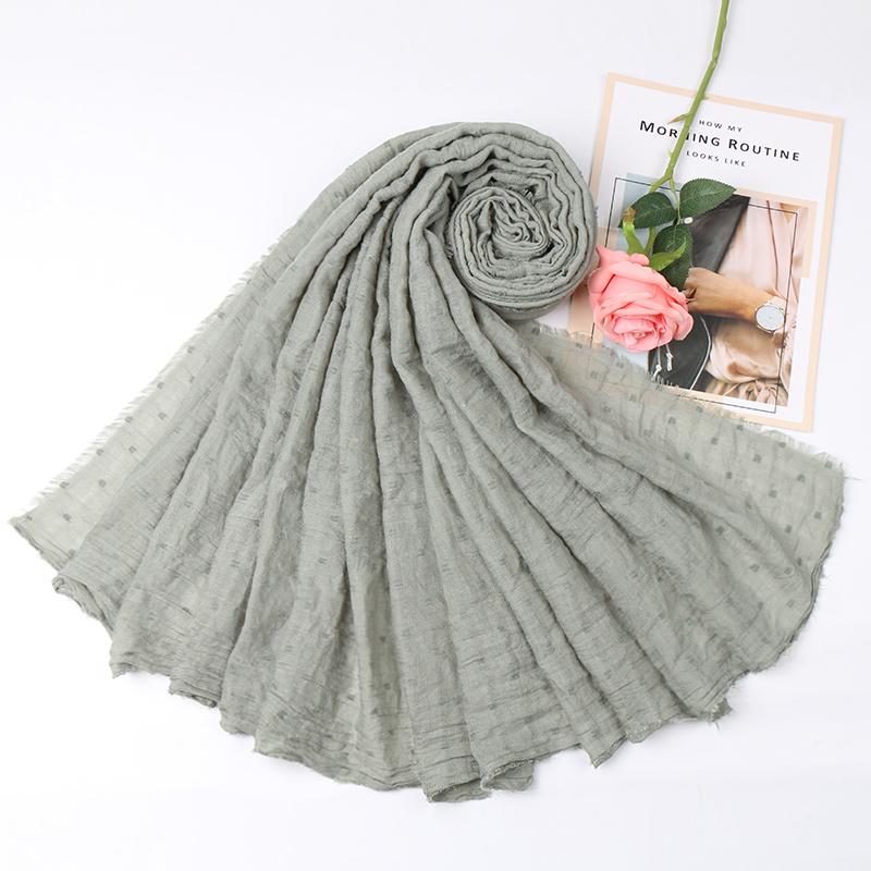 

Хлопковые хиджабы-шарфы с помпонами для женщин, мусульманские шали большого размера, головные платки, обертывания, однотонные повязки на голову, тюрбаны, банданы, фуляры, шарфы