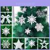 Elegant Christmas Tree Pendant Set With Shimmering Reindeer And Snowflake Baubles