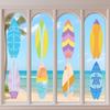 60pcs Waterproof Mini Surfboard Decorations Colorful Beach Party Decoration  Pool Party