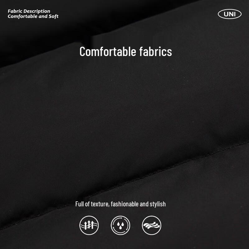 UNIFREE Women's Short Padded Down Jacket with Fur Hood