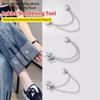Strong Magnetic Jeans Cuff Clips Anti-Slip Grip Cute Chain Decor Adjustable Trouser Length for Casual Outdoor Walking