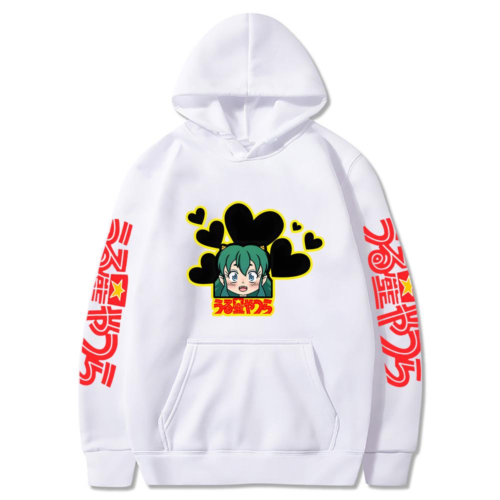 Lum Urusei Yatsura Hoodies Mens Fashion Anime Waifu Senpai Printing Sweatshirts Manga Graphic Clothes Male Casual Long Sleeve Streetwear