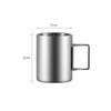 220/300/400ml Stainless Steel Outdoor Beer Cup Portable Foldable Handle Camping Coffee Mug Picnic Water Cups Drinkware