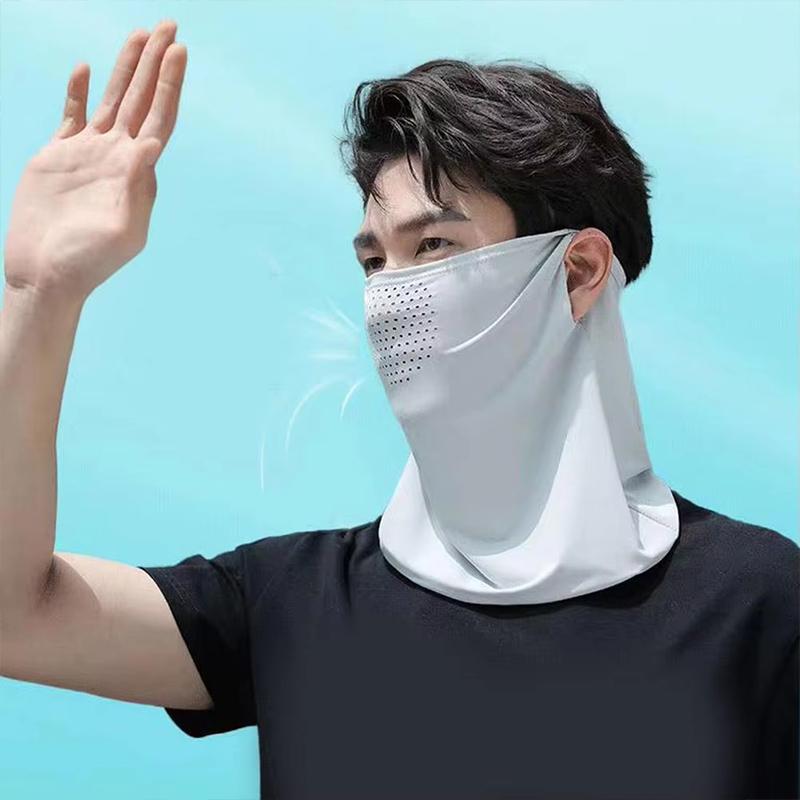 Breathable Soft Ice Silk Uv Sun Protection Face Mask Adjustable Summer Outdoor Activities Unisex Face Scarf