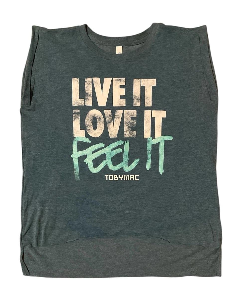 

Toby Mac Concert Tour T Shirt Unique Rare Super Cute Live It Love It Feel It NEW 3XL