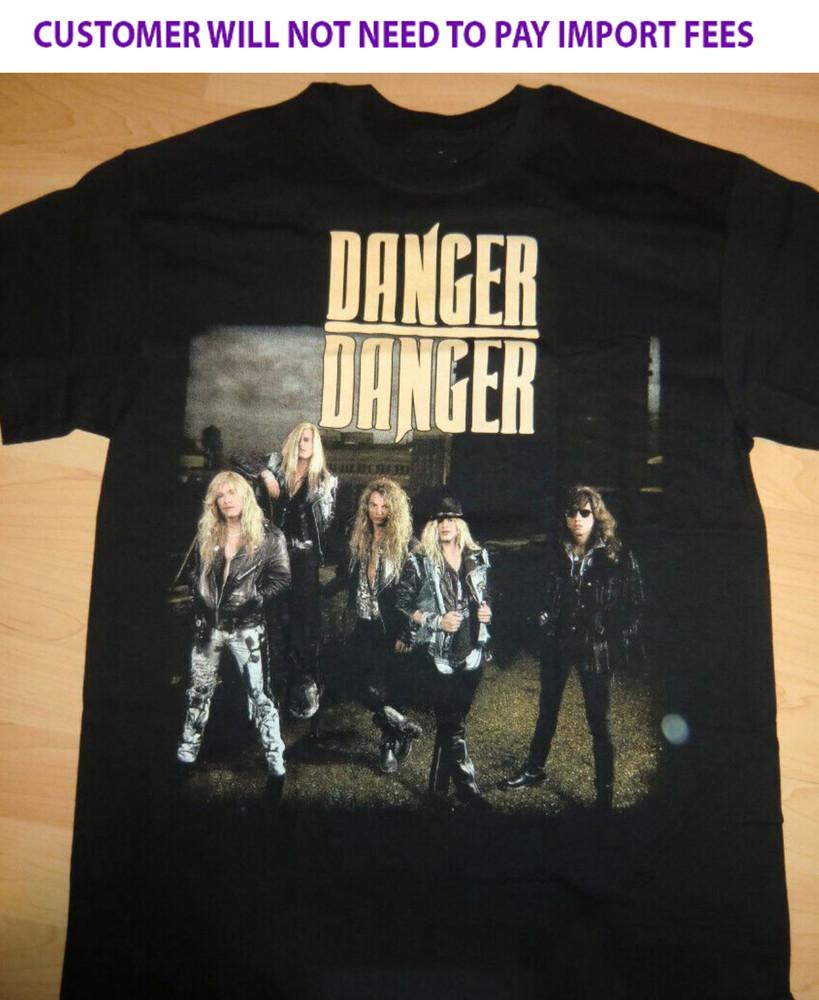 Vtg 90s Danger Danger Band Member Black S5XL Unisex Shirt HK030 XXXXL