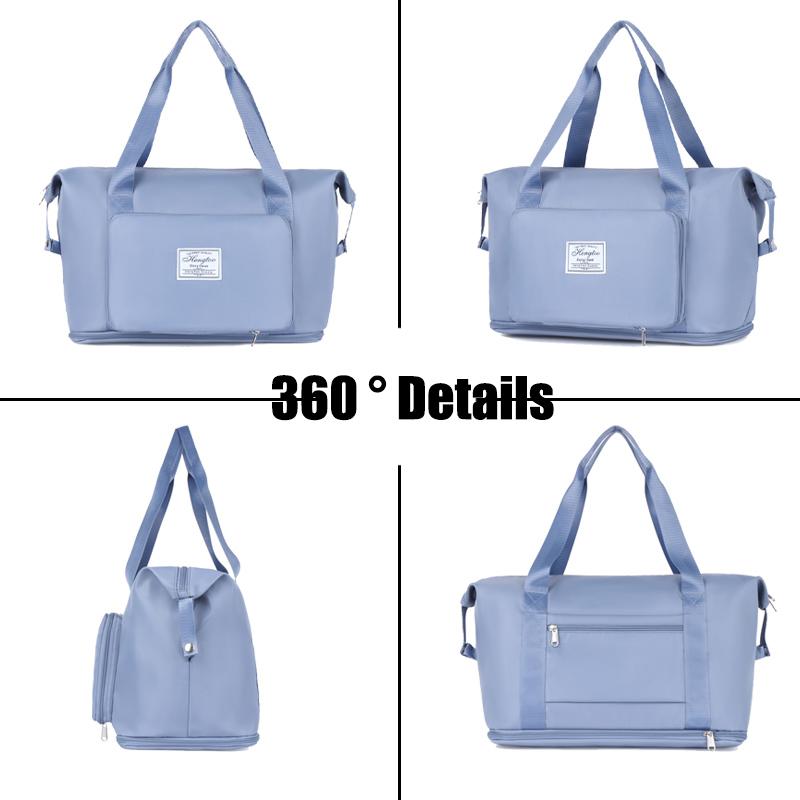 Fashion Casual Unisex Luggage Bag Oxford Solid Color Wear-resistant Waterproof Multi Pocket Large Capacity Storage Travel Bag