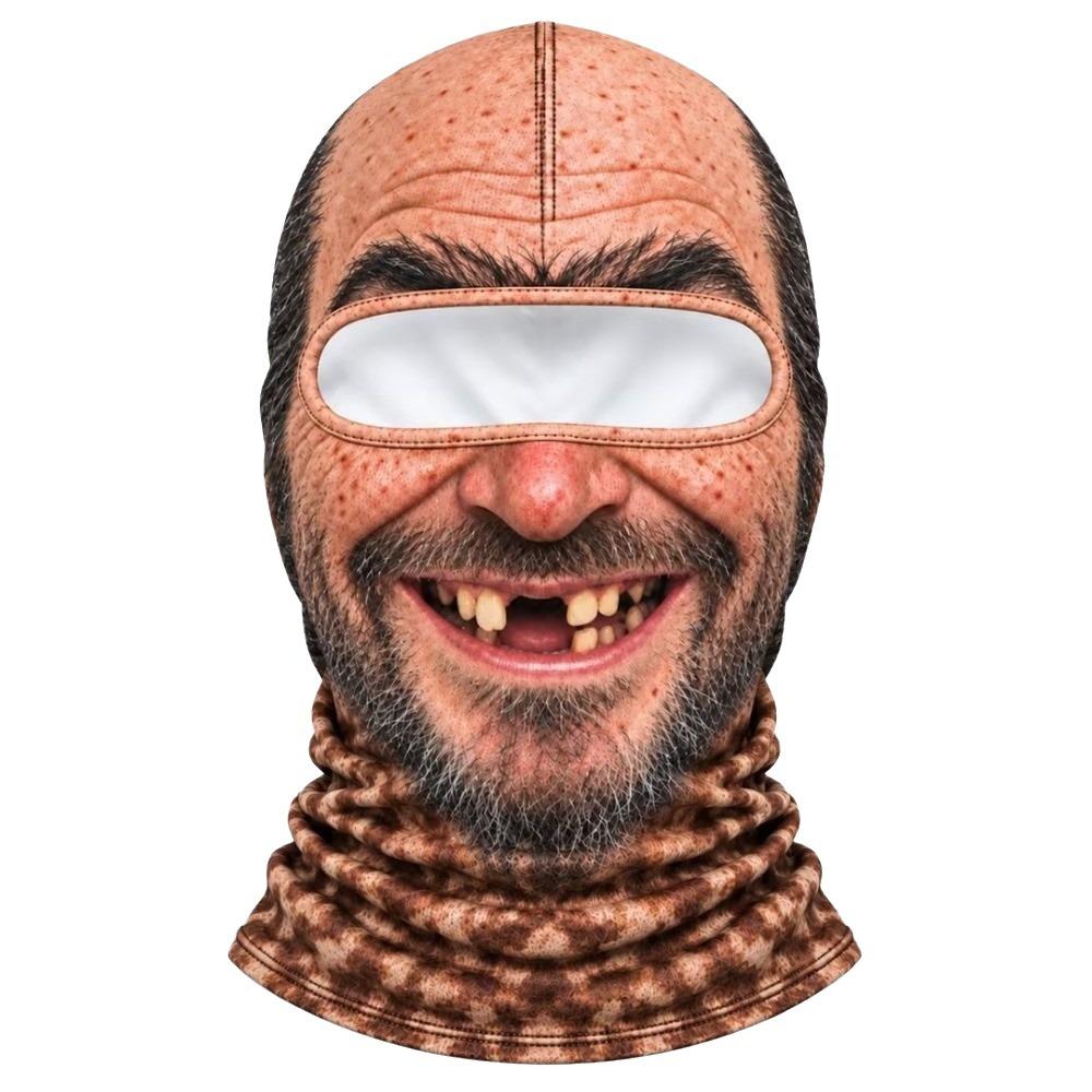 Balaklava z drukiem twarzy starego człowieka Maska na twarz Śmieszna maska narciarska Outdoor/Kolarstwo/Żarty/Impreza