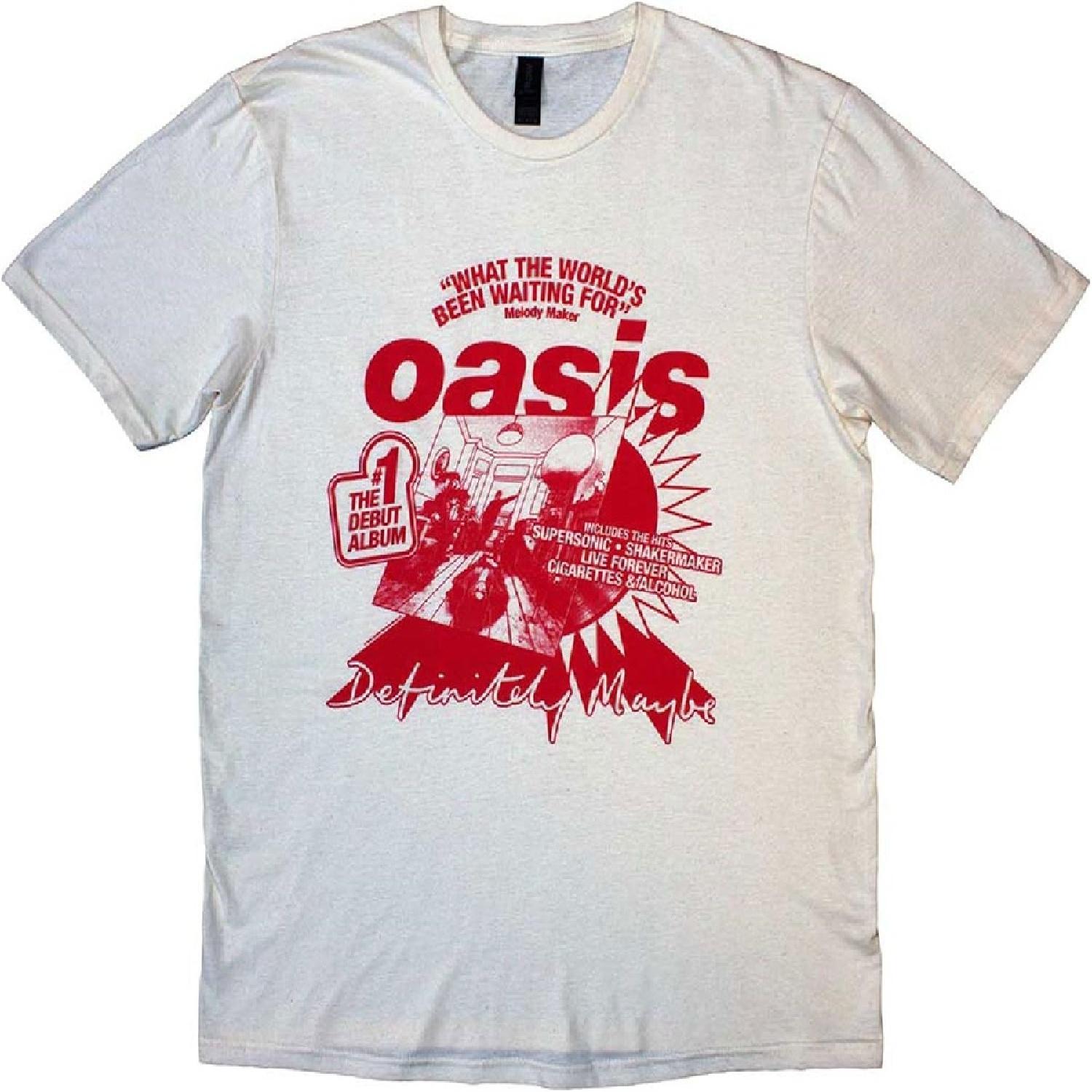 Rock Off officially licensed products Oasis What The Worlds Been Waiting for T Shirt Beige S