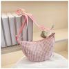 Simple Plaid Women's Hobos Shoulder Bags Casual New Female Nyl Crossbody Bag Out Door Travel Girls Underarm Purse Handbags