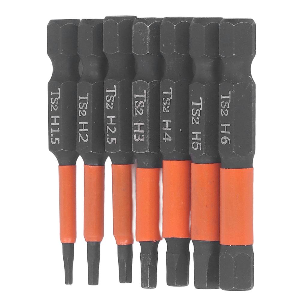 7-teiliges magnetisches Schraubendreher-Bit-Set Sechskantschaft Schlagschrauber Bohrer H1.5-H6 Metrisch