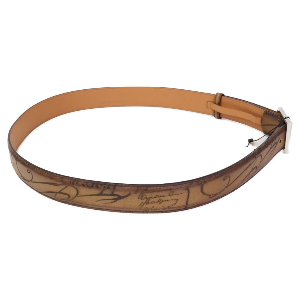 berluti [Excellent condition] Scritto Patina Leather, 2011 belt 110/44 BrownUsed