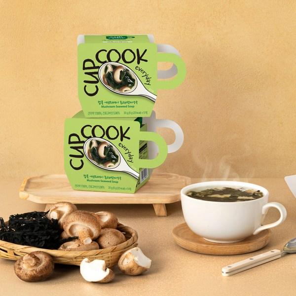 2 types of healthy soup ready in 30 seconds / Cup Cook Everyday Shiitake Mushroom Seaweed Soup Dried Pollack Bean Sprout Soup, Korean convenience food