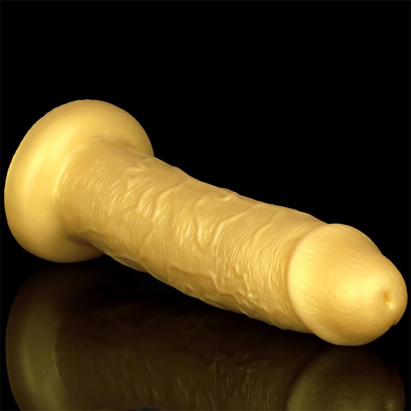 Silicone Eggless Oversized Dildo Oversized Thick and Extra Long Golden Giant Simulated Dildo Stallion Anal Plug