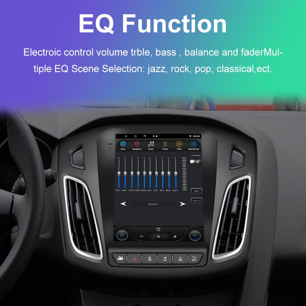 Reakosound 2 Din Android 12 Autorádio Pre Ford Focus 2012-2018 Multimediálny Prehrávač Videa GPS Navi Stereo RDS Rozdelená Obrazovka Carplay