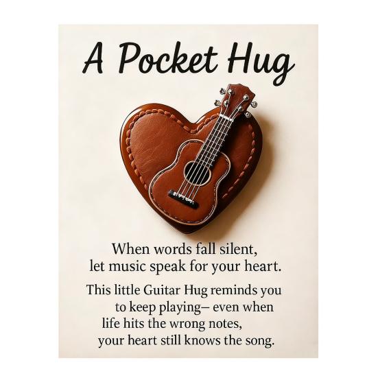 

Сердце Гитара Карманные Обнимашки Ручная работа Мини-гитара с Вдохновляющей Открыткой Карманные Обнимашки Сердце Гитара Памятный Подарок для Музыкантов Гитаристов Любителей Музыки 1pc