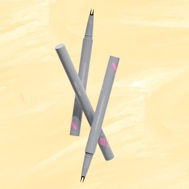 VEECCI - Delicate Two-Pronged Liquid Eyeliner - 3 Colors Y01# Gray Black - 0.55ml