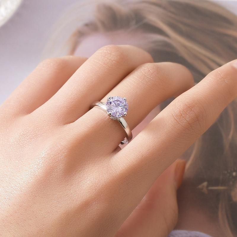 Sace Gems Classic Copper Alloy Zircon Ring Ladies Jewelry Wedding Promise Party Gift Open