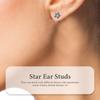 Eease Women's Blue Star Stud Earrings - Delicate Ear Jewelry