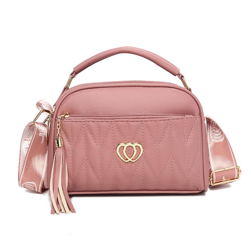 Autumn and Winter New Women's Bags Fashionable Multi-layer Shoulder Bags Women's Messenger Fringed Double Love Versatile Commuter Handbags