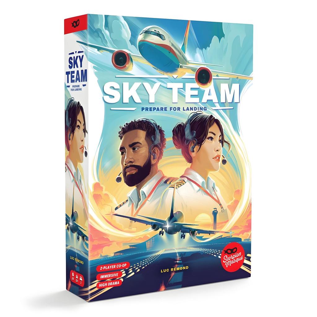 Sky Team Cooperative Board Game | 2-Player Strategy Challenge To Land The Plane | 20 Min Thrill for Teens & Adults Ages 14+