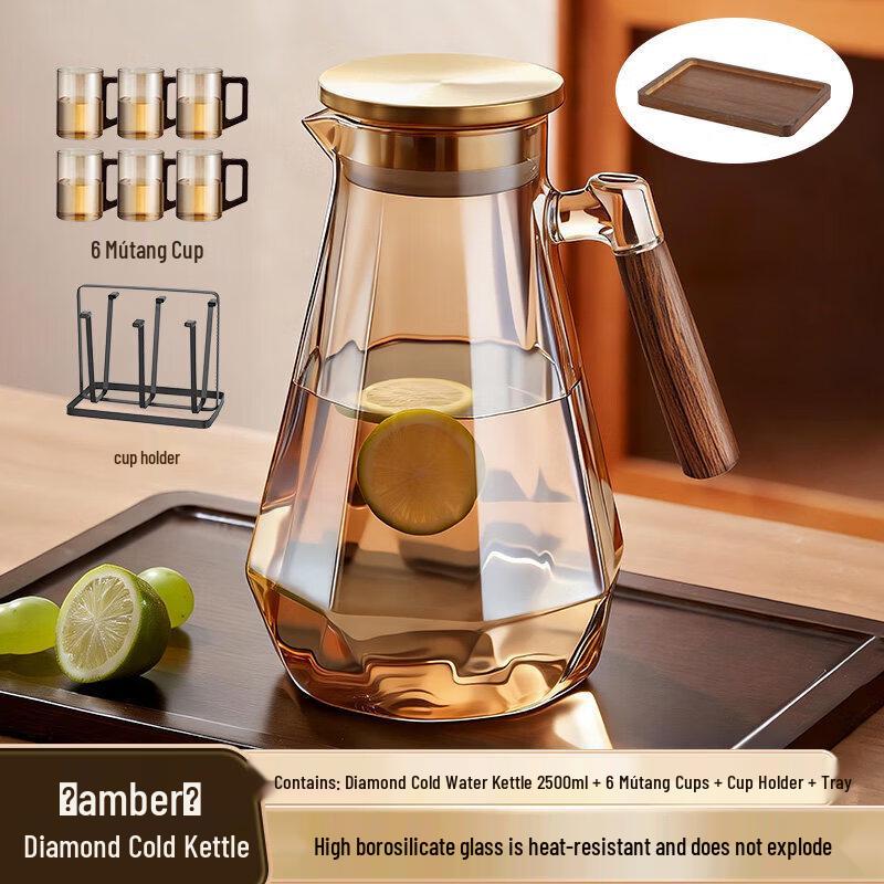 Qiwei High-Temperature Resistant Glass Water Pitcher