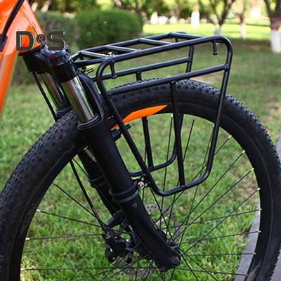 Bike Cargo Rack Front Fork Luggage Carrier Rack Heavy Duty Steel Universal Mountain Road Bicycle Pannier Rack Cycling Accessories