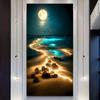 Mond Meereslandschaft Ölgemälde Zimmer Schlafzimmer Dekorative Wandmalerei Schlafzimmer Hintergrund Wandkunst Ästhetische Dekoration Poster