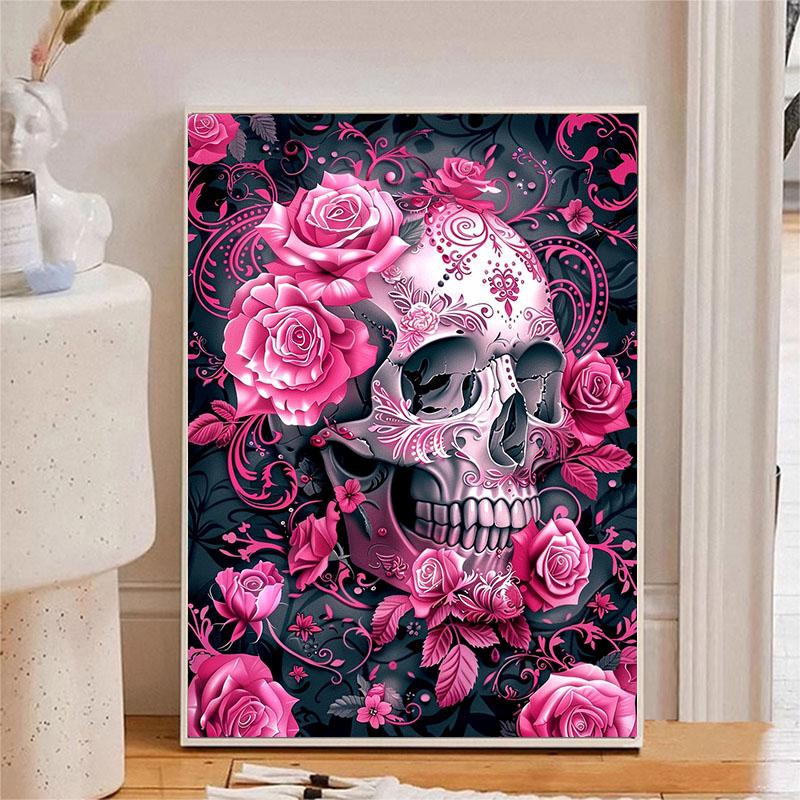 5d DIY Diamant Malerei Kreuzstich Schädel Rose Diamant Stickerei Mosaik voller Runde Bohrer Home Decor