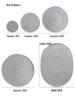 Nordic Insulated Round Cotton Woven Placemat and Coaster Set - Heat Resistant Dining Table Pad.