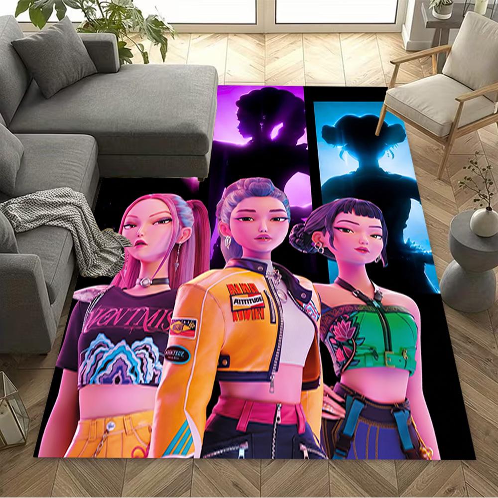 Colorful Fashion Friends Floor Rug Office Rug Perfect for Balcony Kitchen Game Room Hallway Antislip Carpet Anime Office Decor Gift for Festivals