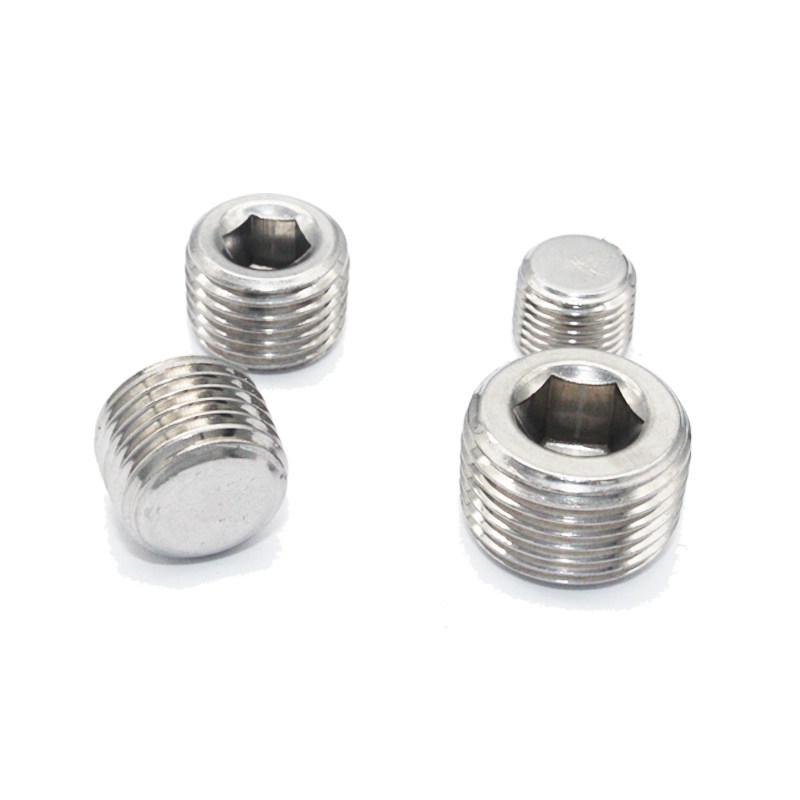 Plastic Mold Stainless Steel Tapered Throat Hex Socket Screw Plug