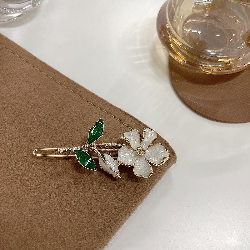 

Retro French Flower Hair Clip for Women - Summer Side Bangs Fairy Hairpin Headwear