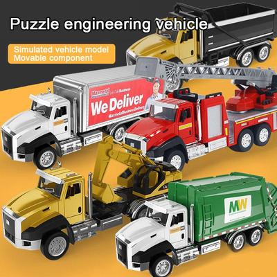 Spielzeugauto-Modell aus Metall, Bagger/Feuerwehrauto