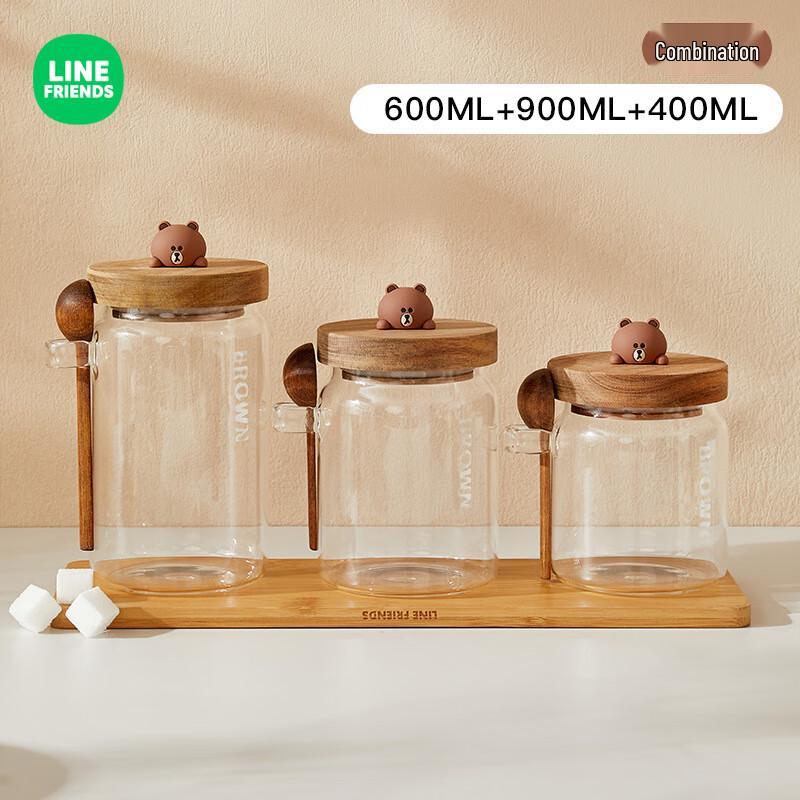 High Borosilicate Glass Storage Jar Set