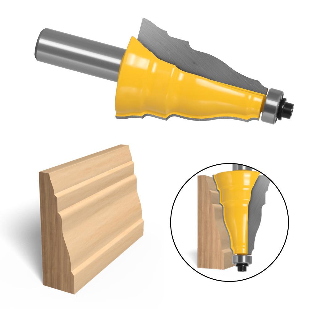 High-grade woodworking milling cutter, armrest cutter, line cutter 12.7MM shank skirting cutter, gong milling cutter, engraving cutter