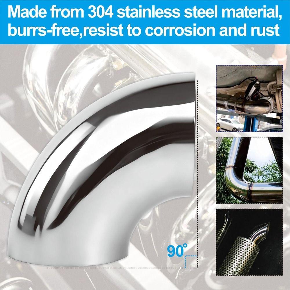 90 Degree Mandrel Bend Elbow Thicken 1.5 mm Stair Handrail Bend  for Car Modified Exhaust System