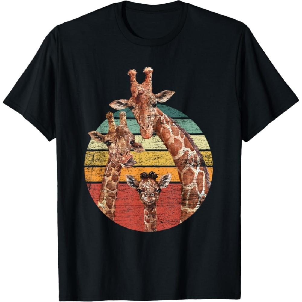 

Animal Lover Family African Safari Giraffe T-Shirt S