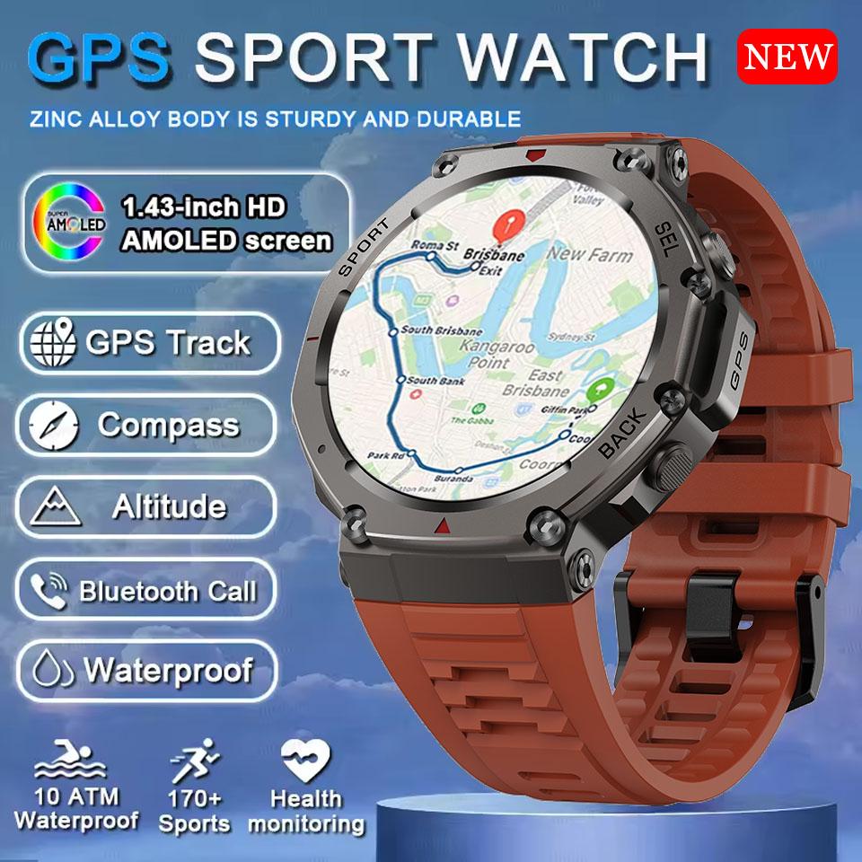 Brand-New Superior-Grade Outdoor Premium-Quality Gps First-Class Smart Superior-Grade Watch First-Class Men Top-Grade 143" Superior-Grade Amoled