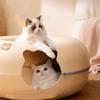 Cat Tunnel Cave Bed Removable Scratch Resistant Training Toy Washable with Zipper House for