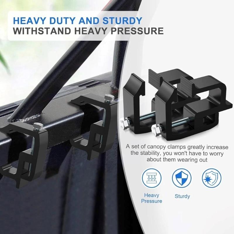 Pachet de 2 Cleme de Montaj Rezistente la Rugină pentru Capace de Camion Toppers Rulote Clip Carcasă Rezistentă Instalare Rapidă Accesorii Camioane