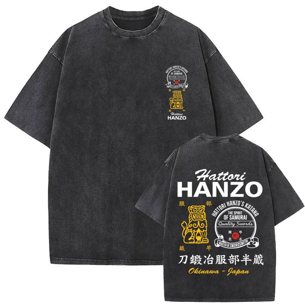Washed Vintage Movie Kill Bill Hattori Hanzo Funny T-shirt Quentin Tarantino Film Pulp Fiction T Shirt Men Casual Retro T-shirts S разноцветный
