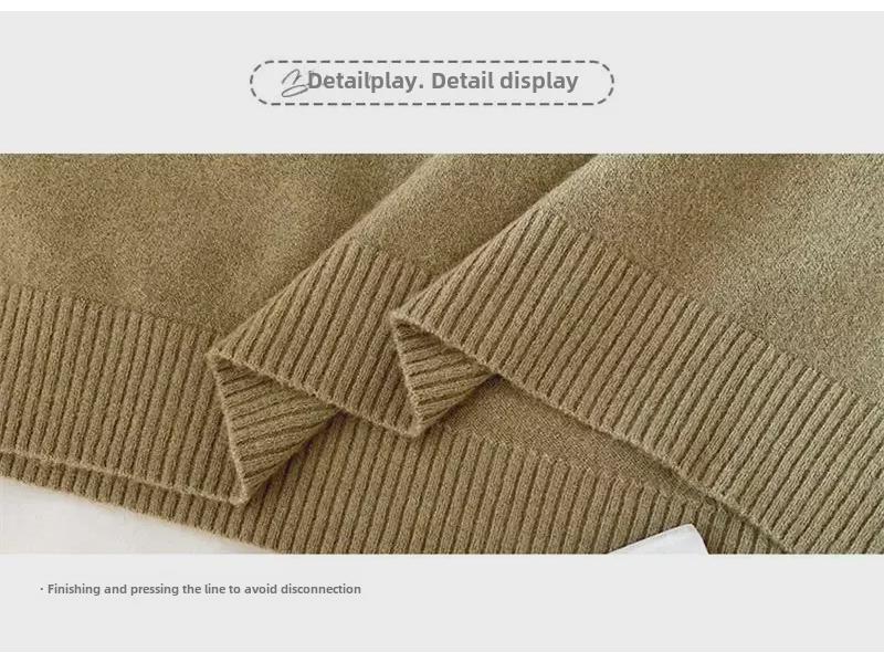 Women's Stylish Cashmere Sweater: Round Neck, Thin, Ideal for Spring & Autumn, 2025 Collection, Versatile Inner or Outer Wear.