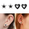 Fashion Heart/Star Studs Earrings Fashion Ears Pin Ear Studs Statement Earring Creative Ears Jewelry for Woman Girl