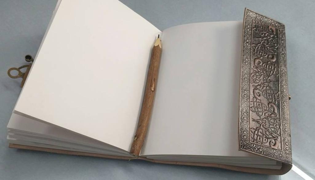 Embossed Raven Leather Journal: Handbound Wicca Diary, Spell Book