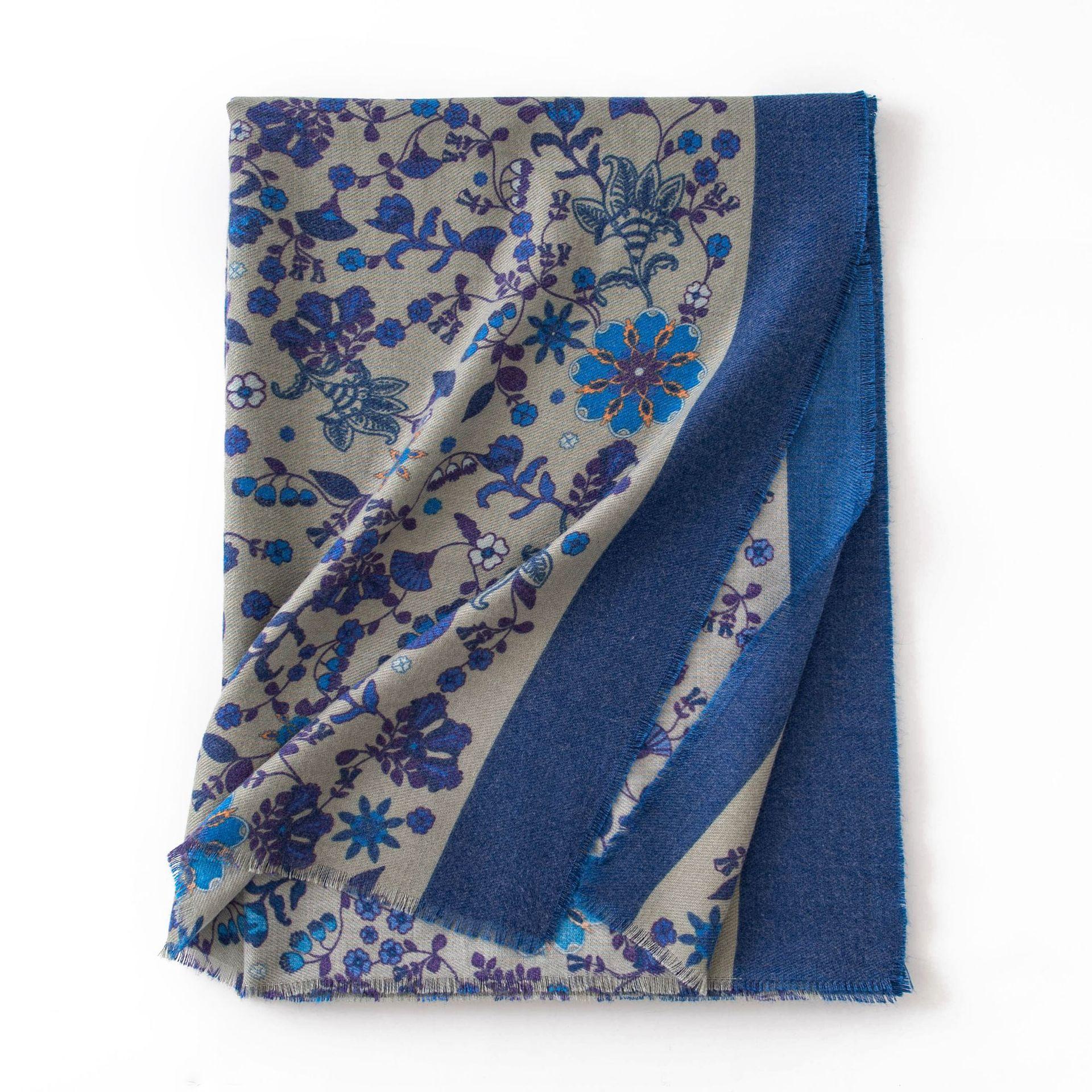 

Autumn and Winter Printed Cashmere Scarf Elegant Printed Cashmere Feel Scarf Women s Warm and Cold Proof Scarf 65*190 CM