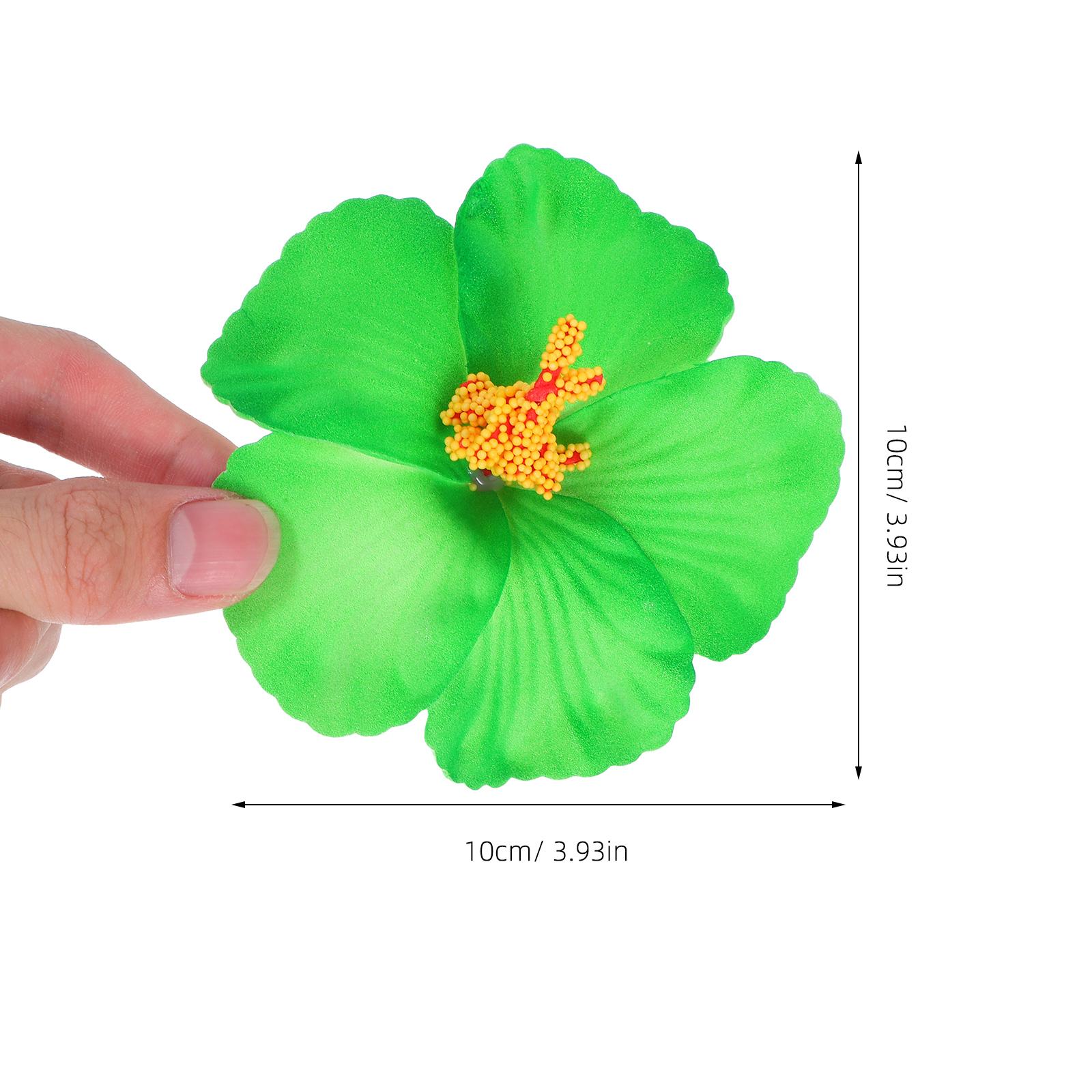 10Pcs Fake Hibiscus Flowers Lifelike Tropical Decorations for Outdoor Indoor Events Long-Lasting Vibrant Artificial Blooms