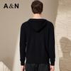 Antaonio Herren Kapuzen-Reißverschluss Strickjacke