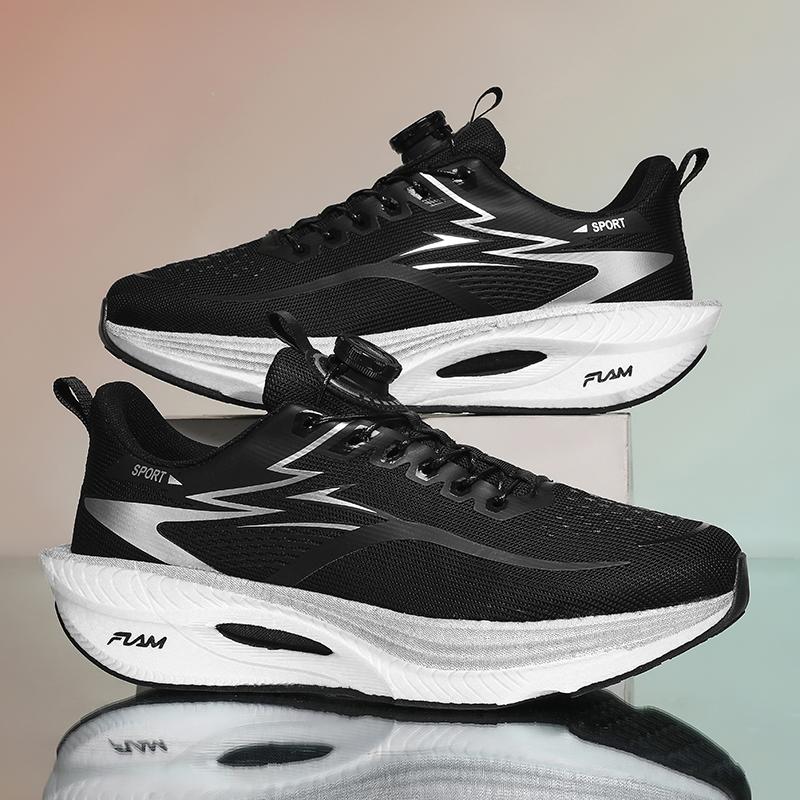 Women Rotating Buckle Carbon Board Marathon Men Sports Lightweight shoes Women Athletic Nonskid Sneakers Men Casual Running Shoe
